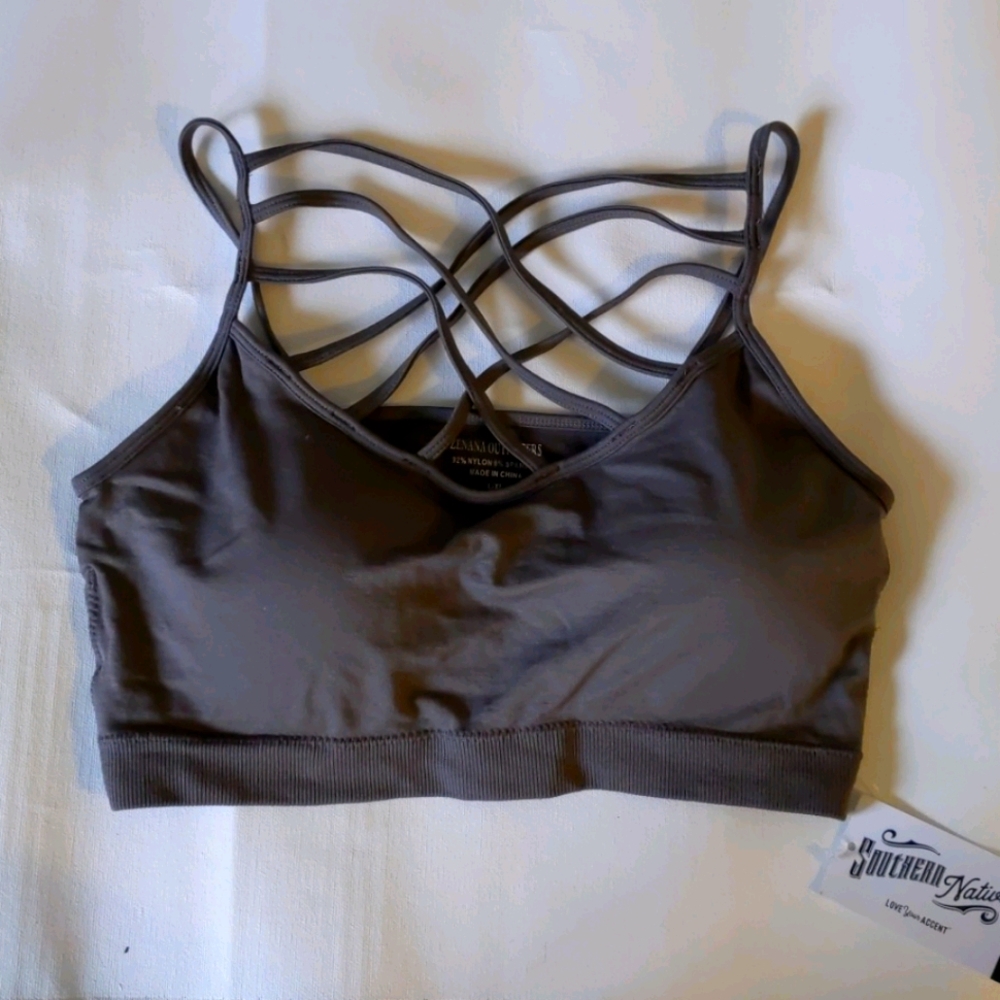 Gray fashion bralette top NWT
